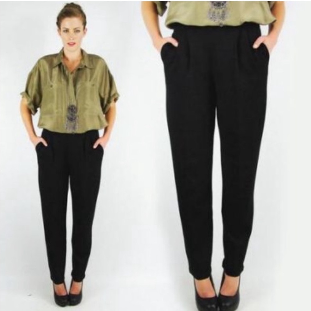 St. John Santana Knit Tapered Pleat Front‎ Pants Womens Size 14